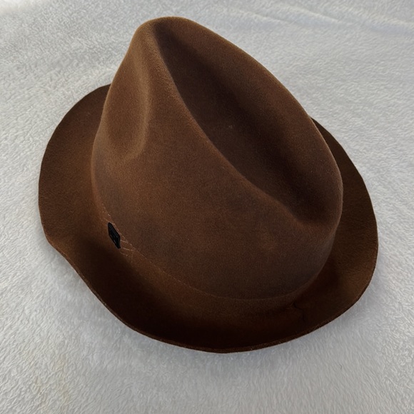Chocolate Brown 100% Wool Trilby - Picture 2 of 4